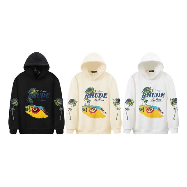 te6w men's hoodies sweatshirts 23ss autumn/winter american fashion brand rhude coconut beach printed hip hop men's and women', Black
te6w men's hoodies sweatshirts 23ss autumn/winter american fashion brand rhude coconut beach printed hip hop men's and women', Black