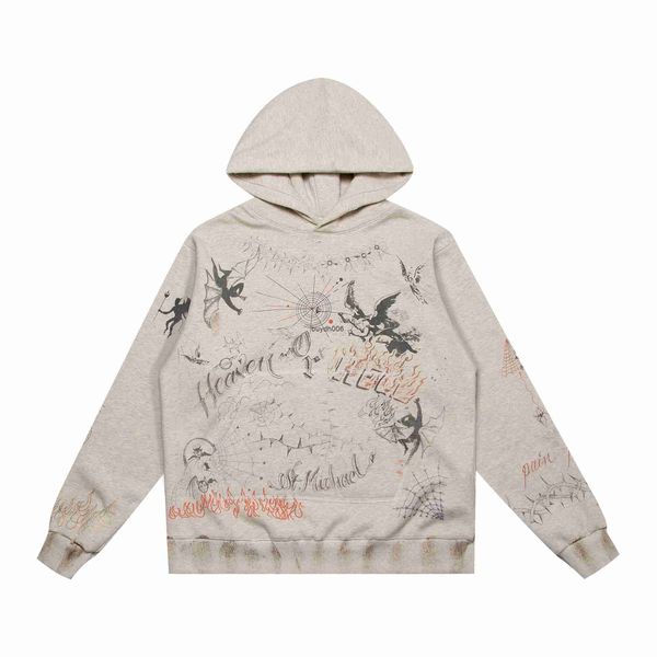 men's hoodies sweatshirts saint michael cho handdrawn graffiti american style distressed vtg hooded sweater 1w2q, Black
men's hoodies sweatshirts saint michael cho handdrawn graffiti american style distressed vtg hooded sweater 1w2q, Black