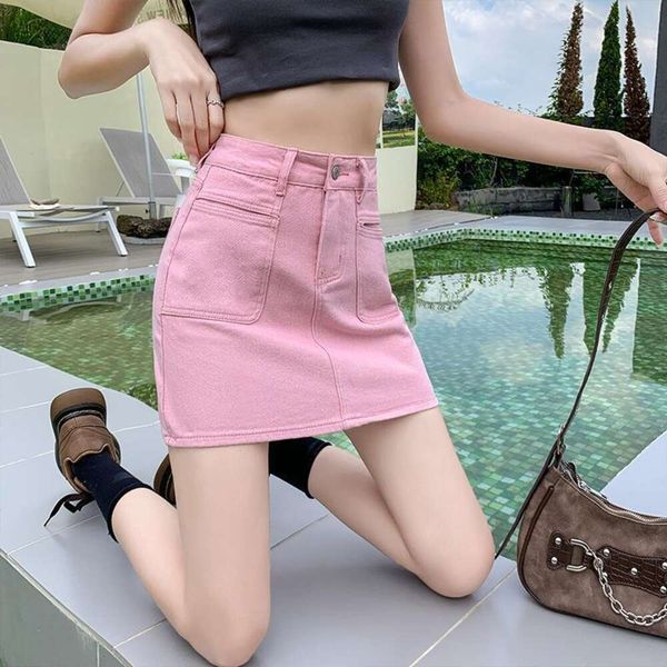 high waisted anti exposure denim short skirt for women irregular summer small figure slim looking a line butt, Black
high waisted anti exposure denim short skirt for women irregular summer small figure slim looking a line butt, Black