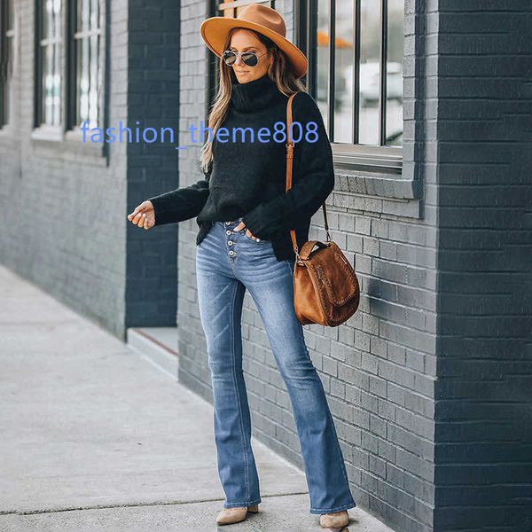 new women's high waist tight split denim pants slim fit flare jeans pants plus size, Blue
new women's high waist tight split denim pants slim fit flare jeans pants plus size, Blue