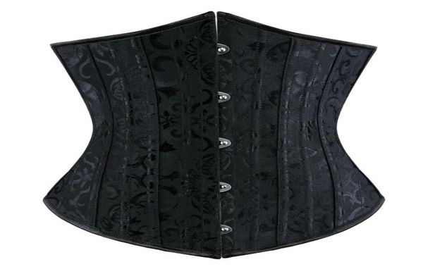 black brocade steel boned laceup underbust corset body slimming shaper waist trainer bustiers 1471514, Black;white
black brocade steel boned laceup underbust corset body slimming shaper waist trainer bustiers 1471514, Black;white