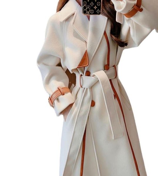 office lady wool tweed coat women039s mid autumn and winter long large lapel design feeling color matching thickened woolen coa9786616, Black
office lady wool tweed coat women039s mid autumn and winter long large lapel design feeling color matching thickened woolen coa9786616, Black