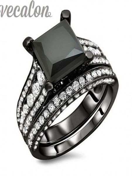 vecalon trendy wedding band ring set for women 4ct black cz diamond ring 10kt blimulated diamond cz 10kt black gold filled female 3002261, Slivery;golden
vecalon trendy wedding band ring set for women 4ct black cz diamond ring 10kt blimulated diamond cz 10kt black gold filled female 3002261, Slivery;golden