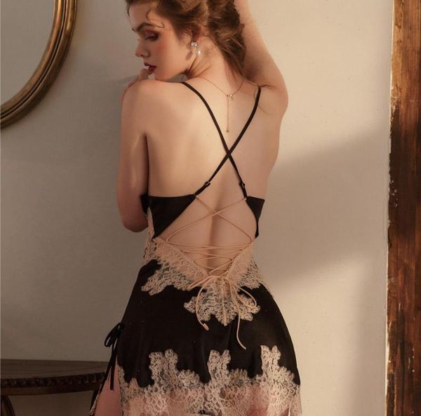 beauty back silk nightgown sling sleepwear lace embroidery vneck nightdress women lingerie nightwear backless strap dress5502720, Black;red
beauty back silk nightgown sling sleepwear lace embroidery vneck nightdress women lingerie nightwear backless strap dress5502720, Black;red