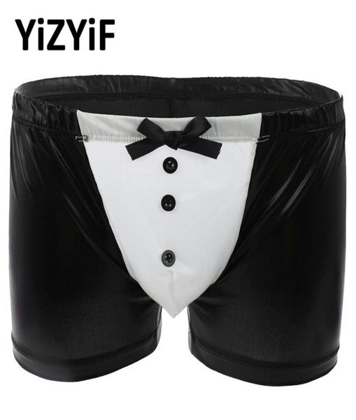 men039s swimwear men patent leather boxer underwear with buttons and bowknot tuxedo brief gay sissy panties boxers menmen5290674
men039s swimwear men patent leather boxer underwear with buttons and bowknot tuxedo brief gay sissy panties boxers menmen5290674