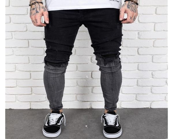 mens casual fashion personality jeans gradient black gray contrast color ripped holes washed denim trousers7139245, Blue
mens casual fashion personality jeans gradient black gray contrast color ripped holes washed denim trousers7139245, Blue