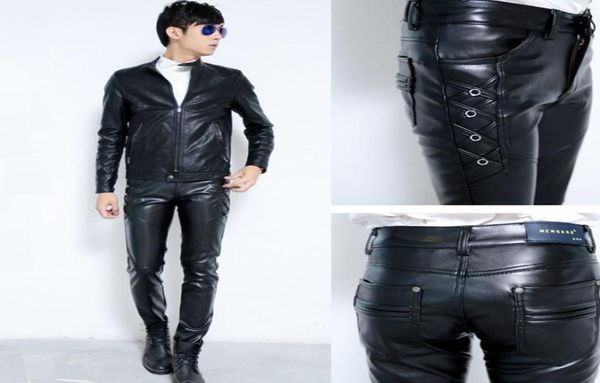 new mens elastic faux leather pants pu motorcycle ridding black slim fit trousers for male9738231
new mens elastic faux leather pants pu motorcycle ridding black slim fit trousers for male9738231