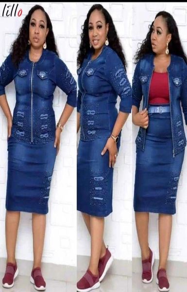 casual jeans skirt suit female denim two piece set blue cropped sleeve jeans knee length skirt slim tracksuit outfits11986732, Gray
casual jeans skirt suit female denim two piece set blue cropped sleeve jeans knee length skirt slim tracksuit outfits11986732, Gray