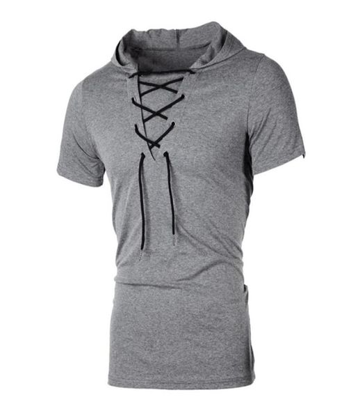 men t shirt summer personality hooded tees lacing short sleeve tshirt homme slim fit sportwear clothing mens tshirt my1046832834, White;black
men t shirt summer personality hooded tees lacing short sleeve tshirt homme slim fit sportwear clothing mens tshirt my1046832834, White;black