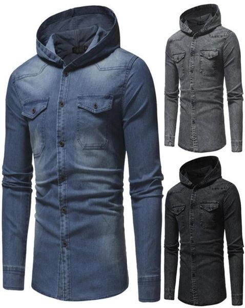 men039s casual shirts spring wash denim shirt men long sleeve fashion hooded jeans slim fit4218982, White;black
men039s casual shirts spring wash denim shirt men long sleeve fashion hooded jeans slim fit4218982, White;black