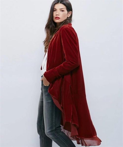 elegant velvet chiffon ruffles trench coat women fashion open stitch dovetail casaco feminino office lady velvet duster blazermx194268045, Tan;black
elegant velvet chiffon ruffles trench coat women fashion open stitch dovetail casaco feminino office lady velvet duster blazermx194268045, Tan;black
