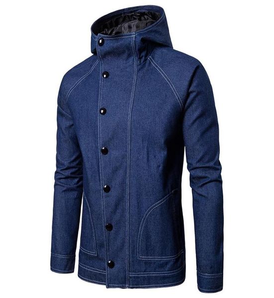 jeans jacket men hooded design casual denim jacket men039s coat streetwear windbreaker black blue5713290, Black;white 
jeans jacket men hooded design casual denim jacket men039s coat streetwear windbreaker black blue5713290, Black;white