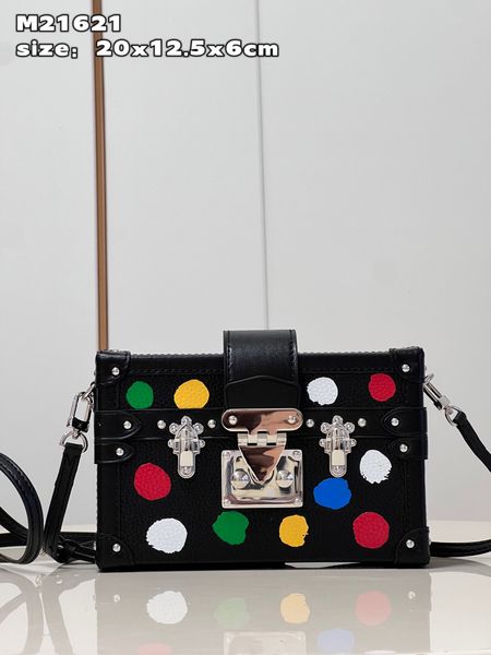 

2023 new women's box bag high-end custom quality crossbody bag colorful polka dot shoulder bag capacity can be put daily items very goo