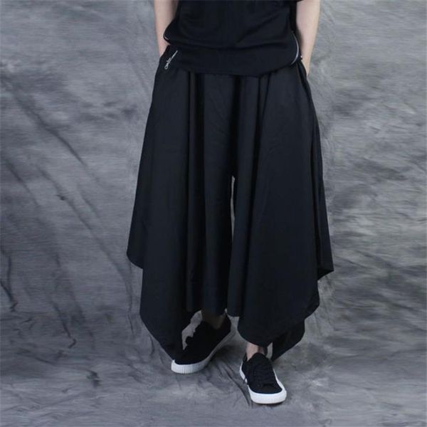 men's pants vintage men elastic casual baggy hakama hip-hop gypsy cotton linen wide-legged loose drawstring hiphop299f, Black
men's pants vintage men elastic casual baggy hakama hip-hop gypsy cotton linen wide-legged loose drawstring hiphop299f, Black