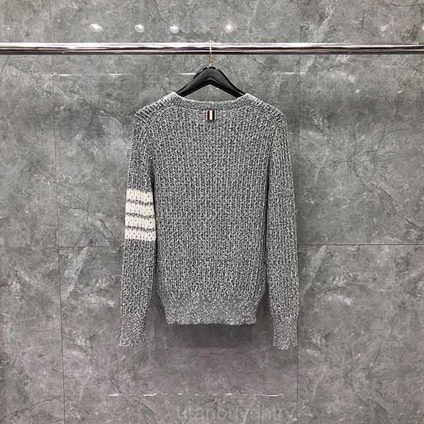 tb thom sweater autumn winter fashion brand grey wool boucle cable slim pullovers 4-bar stripe knit stitch 0-neck sweater coat weq9, White;black
tb thom sweater autumn winter fashion brand grey wool boucle cable slim pullovers 4-bar stripe knit stitch 0-neck sweater coat weq9, White;black