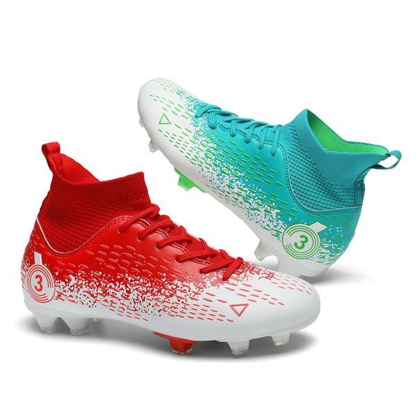 dress shoes men's high soccer shoes fg/tf anti slip durable football boots children's outdoor grass sneakers chuteira 230818, Black
dress shoes men's high soccer shoes fg/tf anti slip durable football boots children's outdoor grass sneakers chuteira 230818, Black