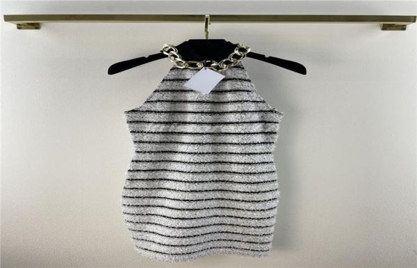 2022 women summer dresses designer dress with metal chain milan runway designer tank crop tshirt clothing high end bodyc6590414, Black
2022 women summer dresses designer dress with metal chain milan runway designer tank crop tshirt clothing high end bodyc6590414, Black