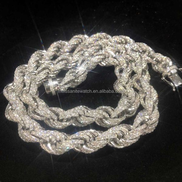 custom hip hop 925 sterling silver full iced out moissanite diamond 12mm silver rope chain necklace men's necklace
custom hip hop 925 sterling silver full iced out moissanite diamond 12mm silver rope chain necklace men's necklace