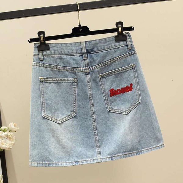 large sized womens clothing niche embroidered denim skirt female summer short slightly high waisted anti revealing, Black
large sized womens clothing niche embroidered denim skirt female summer short slightly high waisted anti revealing, Black
