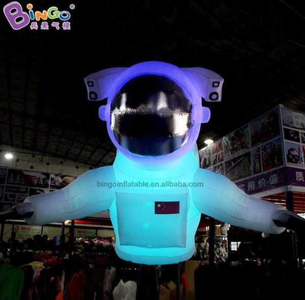Image of 2.5M Height Giant Advertising Astronaut Bust With Led Lights Inflatable Cartoon Astronaut Character Blow Up Space Theme Inflatables For Decoration Toys Sports