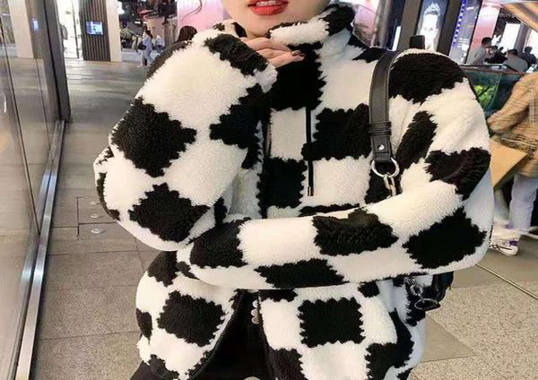 women039s fur winter korean version black and white checkerboard imitation lamb wool coat women39s short stand collar3259986
women039s fur winter korean version black and white checkerboard imitation lamb wool coat women39s short stand collar3259986