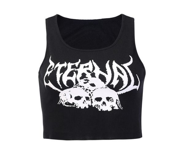dark gorhic symbol skull eternal letter printed knit short tank women girls summer crop punk tanks vest sleeveless camis 21038875420, White
dark gorhic symbol skull eternal letter printed knit short tank women girls summer crop punk tanks vest sleeveless camis 21038875420, White