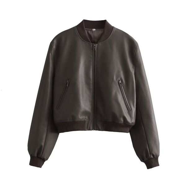 women's jackets leatehr bomber jacket women fashion chic lady faux leather cropped warm female clothing 2023 fall winter 230821, Black;brown
women's jackets leatehr bomber jacket women fashion chic lady faux leather cropped warm female clothing 2023 fall winter 230821, Black;brown