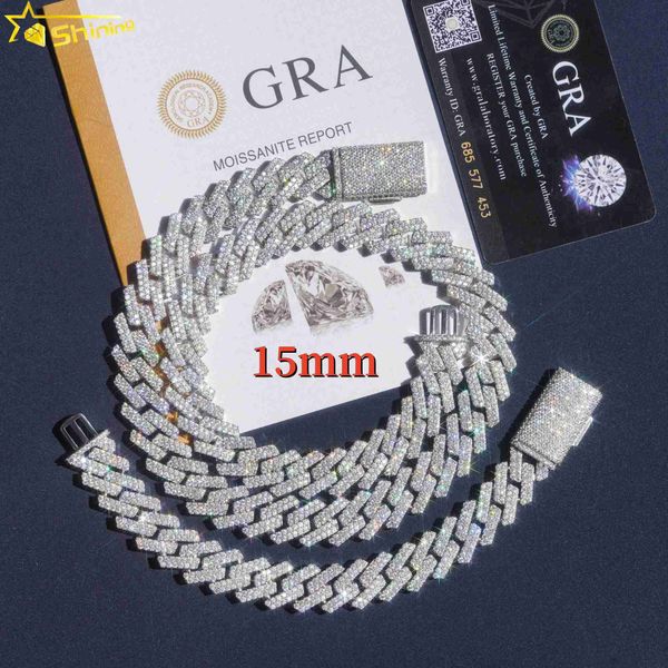 wholesale price 15mm 2 rows hip hop fine jewelry men necklace 925 sterling silver vvs moissanite diamond cuban link chain
wholesale price 15mm 2 rows hip hop fine jewelry men necklace 925 sterling silver vvs moissanite diamond cuban link chain