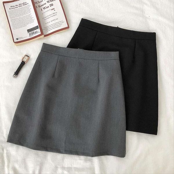 gray high waisted suit a line skirt for women summer korean version of the short all matching, Black
gray high waisted suit a line skirt for women summer korean version of the short all matching, Black
