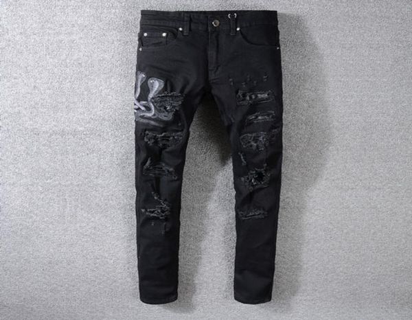 american street style fashion men039s jeans slim fit snake embroidery punk ripped designer streetwear hip hop17068988, Blue
american street style fashion men039s jeans slim fit snake embroidery punk ripped designer streetwear hip hop17068988, Blue