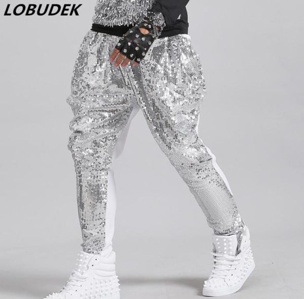 tide male silver sequins harem pants bar stage singer dancer hip hop rock performance casual loose trousers trouper street dance s7506057, Black
tide male silver sequins harem pants bar stage singer dancer hip hop rock performance casual loose trousers trouper street dance s7506057, Black