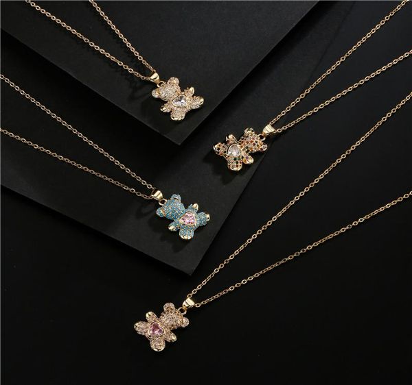 fashion necklace new copper microset color zircon turquoise love bear pendant necklace jewelry9393012, Silver
fashion necklace new copper microset color zircon turquoise love bear pendant necklace jewelry9393012, Silver