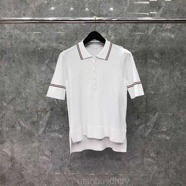 thom tb t-shirt women summer fashion brand clothing casual rwb striped solid polo short sleeve loose sweatshirt, White
thom tb t-shirt women summer fashion brand clothing casual rwb striped solid polo short sleeve loose sweatshirt, White