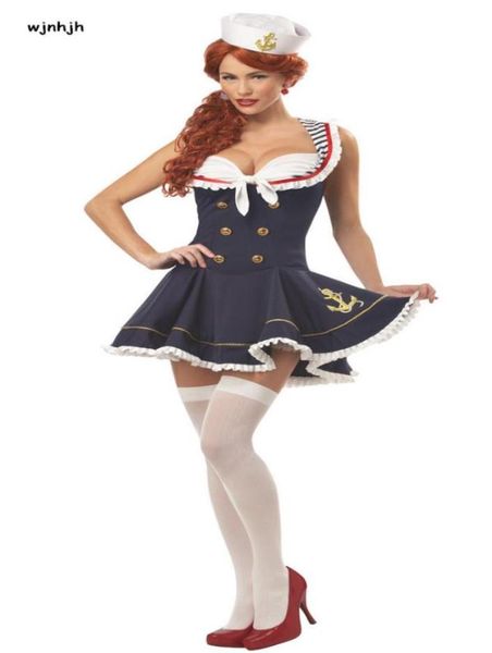 whwh women halloween nautical navy sailor pin up stripe cosplay costume mini dress fancy dress with hat size m xl9319864, Black
whwh women halloween nautical navy sailor pin up stripe cosplay costume mini dress fancy dress with hat size m xl9319864, Black