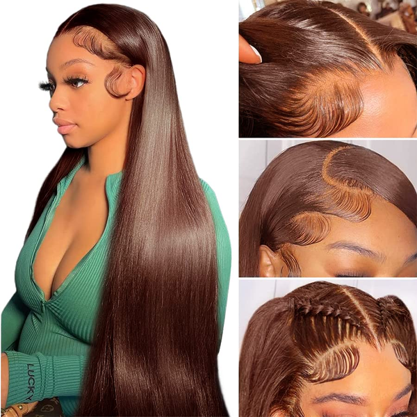 13x4 13x6x1 HD Glueless Straight Lace Front Wigs Human Hair Transparent Lace Frontal Wig Human Hair Preplucked Brown Colored Wig al, Others color
13x4 13x6x1 HD Glueless Straight Lace Front Wigs Human Hair Transparent Lace Frontal Wig Human Hair Preplucked Brown Colored Wig al, Others color