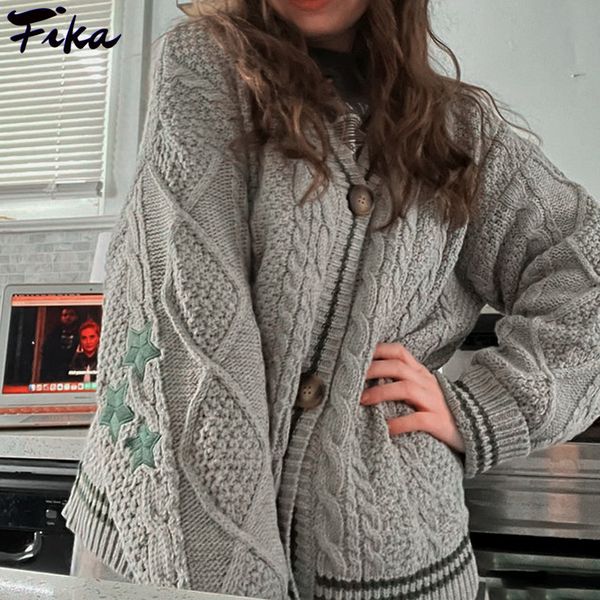 women s knits tees vintage v neck single breasted loose women sweater 2023 autumn casual warm knitted cardigan ins stars embroidery 230821, White
women s knits tees vintage v neck single breasted loose women sweater 2023 autumn casual warm knitted cardigan ins stars embroidery 230821, White