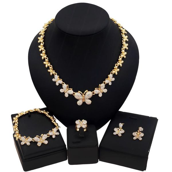 yulaili crystal rhinestones gold plated necklace alloy metal wedding xoxo butterfly design african jewelry sets z0009255y, Black
yulaili crystal rhinestones gold plated necklace alloy metal wedding xoxo butterfly design african jewelry sets z0009255y, Black
