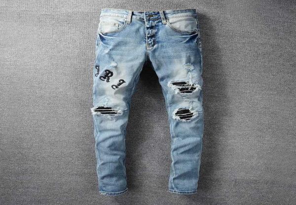 men039s jeans amri ripped pants fashion hip hop blue letter printing good version high street youth slim fit denim elastic l40s9187630
men039s jeans amri ripped pants fashion hip hop blue letter printing good version high street youth slim fit denim elastic l40s9187630
