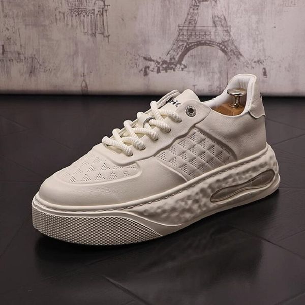 men sneakers men's casual shoes hip hop punk platform little white shoes zapatillas hombre 1aa36, Black
