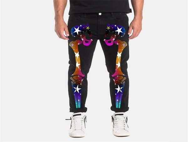 men black jeans pants denim mens streetwear print skeleton high wasit slim pencil overalls 2107165466289, Blue
men black jeans pants denim mens streetwear print skeleton high wasit slim pencil overalls 2107165466289, Blue