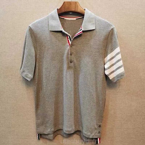 tb thom 2022 summer t-shirts classic korean style cotton men's polo shirt 3/1 button sleeve stripes fashion causal women top, White;black
tb thom 2022 summer t-shirts classic korean style cotton men's polo shirt 3/1 button sleeve stripes fashion causal women top, White;black