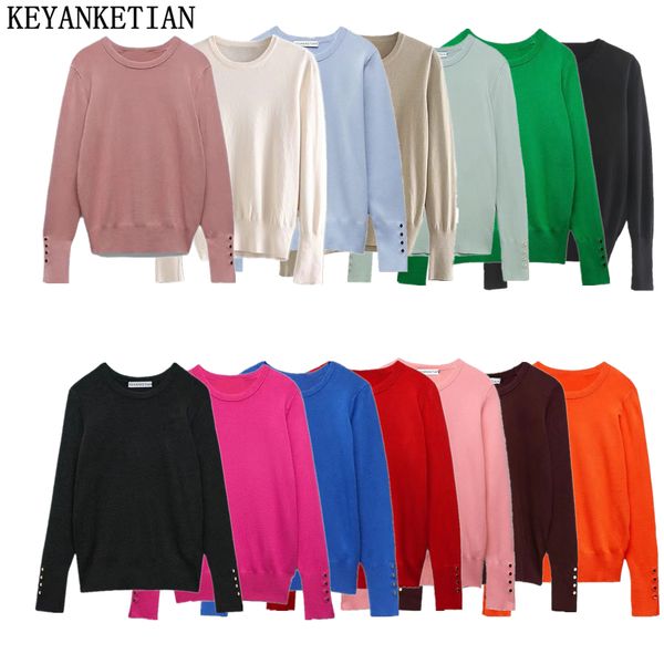 women s hoodies sweatshirts keyanketian o necked long sleeves with buttons pullover sweater female casual solid high stretch shirts chic lad, Black
women s hoodies sweatshirts keyanketian o necked long sleeves with buttons pullover sweater female casual solid high stretch shirts chic lad, Black