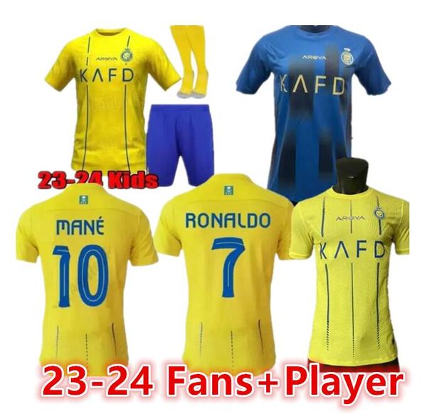2023/24 al nassr fc soccer jerseys ronaldo 2023/24 home yellow away cr7 gonzalo mane martinez talisca women fans player version men kids kit, Black;yellow
2023/24 al nassr fc soccer jerseys ronaldo 2023/24 home yellow away cr7 gonzalo mane martinez talisca women fans player version men kids kit, Black;yellow