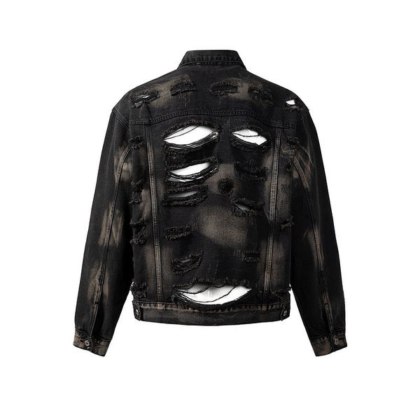 men s jackets fashion high street destroyed jeans jacket streetwear ripped denim coat designer vintage cowboy outerwear 230821, Black;brown
men s jackets fashion high street destroyed jeans jacket streetwear ripped denim coat designer vintage cowboy outerwear 230821, Black;brown