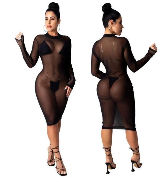 2020 womens mesh fishnet dress cover up long sleeve mini dress black female mesh transparent night club wear holiday dress ve9182945, Black;gray
2020 womens mesh fishnet dress cover up long sleeve mini dress black female mesh transparent night club wear holiday dress ve9182945, Black;gray