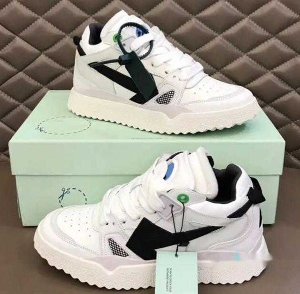 men mid-shoes out of office sneakers with black arrows on both sides rubber sole white lace-up strap designer mens womens sneakers
men mid-shoes out of office sneakers with black arrows on both sides rubber sole white lace-up strap designer mens womens sneakers