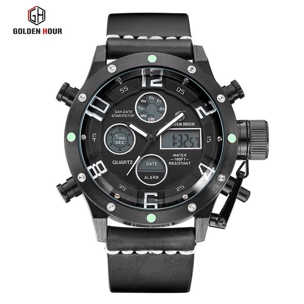 reloj hombre goldenhour leather led watch men casual army alarm watches sport quartz man wrist watch waterproof male clock253t, Slivery;brown
reloj hombre goldenhour leather led watch men casual army alarm watches sport quartz man wrist watch waterproof male clock253t, Slivery;brown