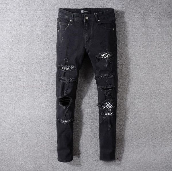 2020 new distressed ripped biker jeans slim fit straight motorcycle biker denim pants fashion hip hop mens designer jeans plus4352302, Blue
2020 new distressed ripped biker jeans slim fit straight motorcycle biker denim pants fashion hip hop mens designer jeans plus4352302, Blue