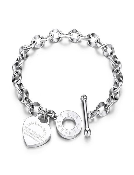 2021 arrival stainless steel chain bracelets engraved words personalized heart o letter love bible proverbs link bracelet w6012581, Black
2021 arrival stainless steel chain bracelets engraved words personalized heart o letter love bible proverbs link bracelet w6012581, Black