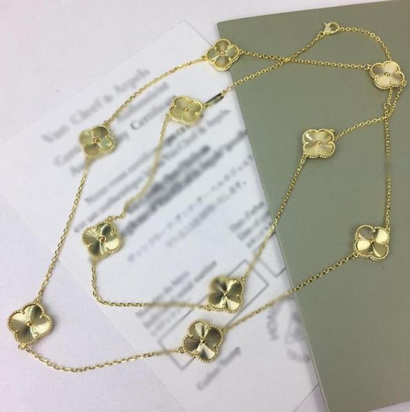 new exquisite clover carved 18k gold sweater necklace for womans fashion brand designr jewelry for womans9436510, Silver
new exquisite clover carved 18k gold sweater necklace for womans fashion brand designr jewelry for womans9436510, Silver